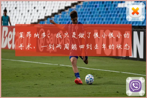 莱昂纳多：我只是做了很小很小的手术，一到两周能回到去年的状态